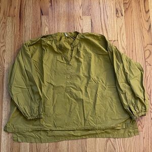 Women’s Oversized Free People Blouse Olive Green